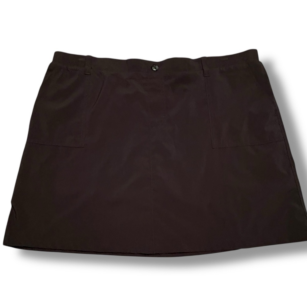 Riders By Lee Midrise Skort Skirt Womens Size 20 M Black Athletic Tennis Dri Fit